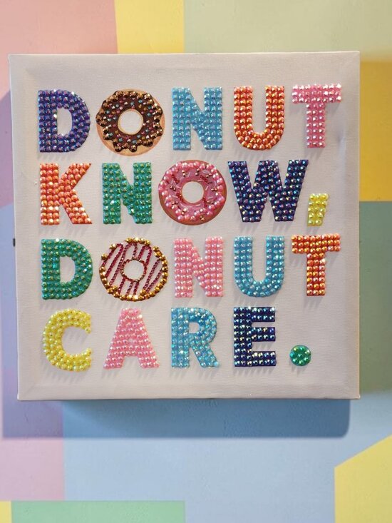 Other - Hand‑Stoned Wall Art — “Donut Know, Donut Care”